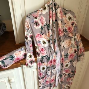 Posh Peanut Robe and Swaddle Blanket Set